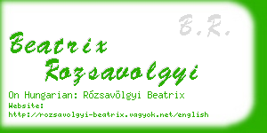 beatrix rozsavolgyi business card