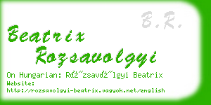 beatrix rozsavolgyi business card